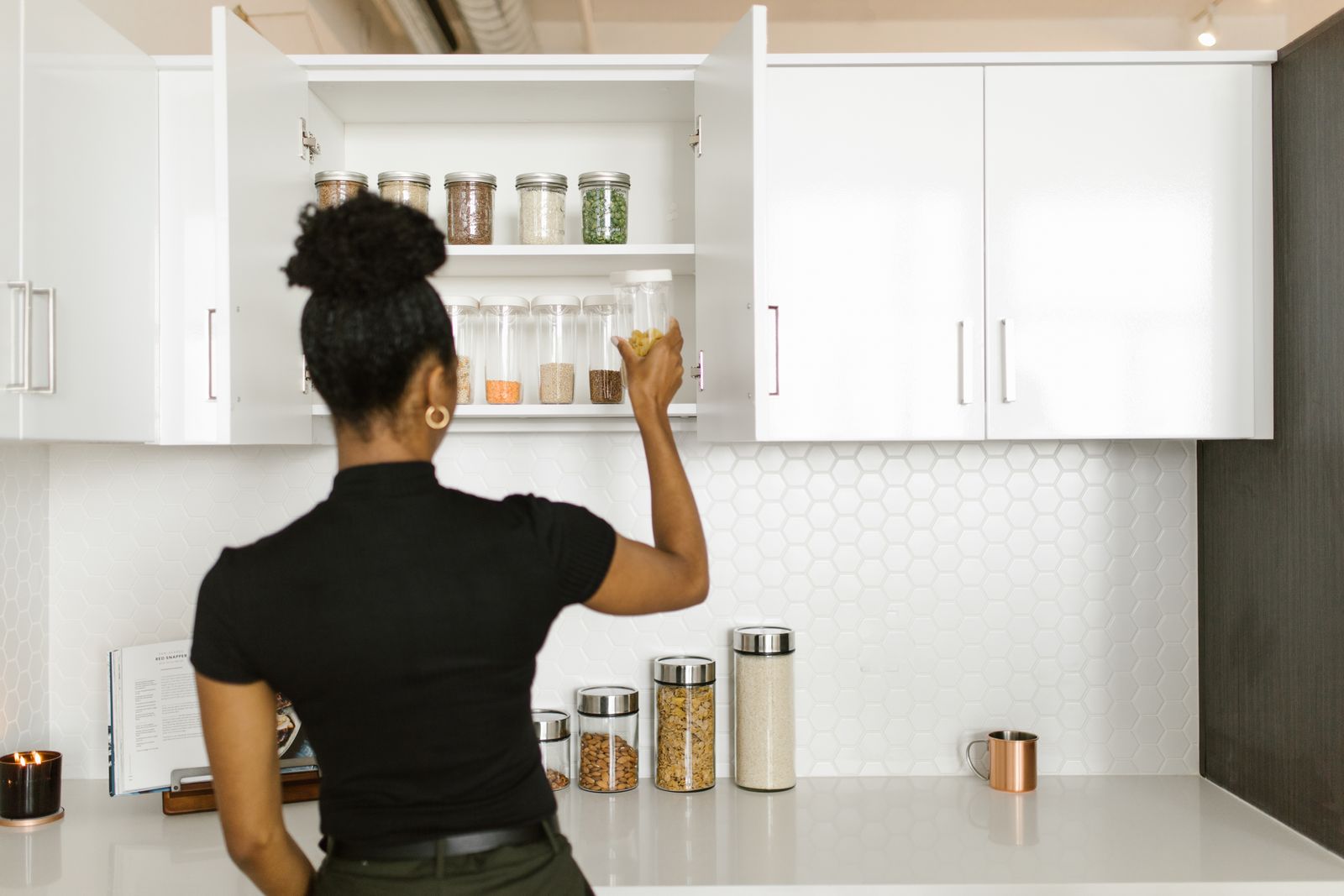 Spotless, elegantly organized kitchen